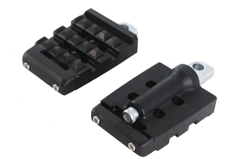 V-Twin Grate Style Passenger Footpeg Set Black - 27-1285