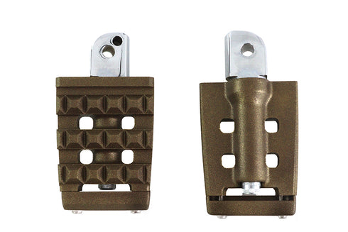 V-Twin Grate Passenger Footpeg Set Bronze - 27-1288