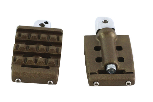 V-Twin Grate Passenger Footpeg Set Bronze - 27-1288