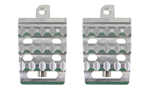 V-Twin Grate Passenger Footpeg Set Chrome - 27-1292