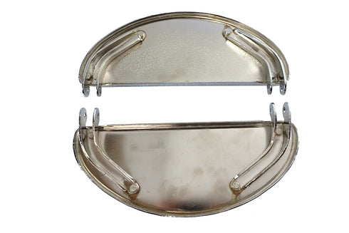 V-Twin Driver 'D' Shape Footboard Set Chrome - 27-1430