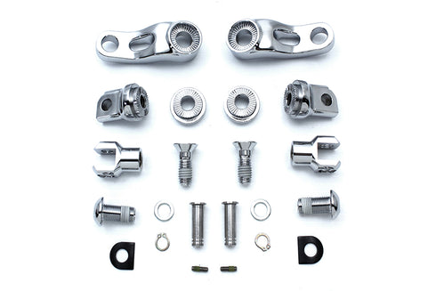 Wyatt Gatling Adjustable Passenger Footpeg Mount Kit Chrome - 27-1523