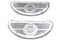 V-Twin Half Moon Footboard Set Chrome - 27-1535