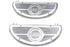 V-Twin Half Moon Footboard Set Chrome - 27-1535
