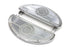V-Twin Half Moon Footboard Set Chrome - 27-1535