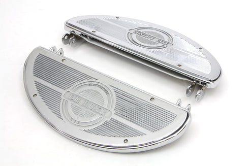 V-Twin Half Moon Footboard Set Chrome - 27-1535