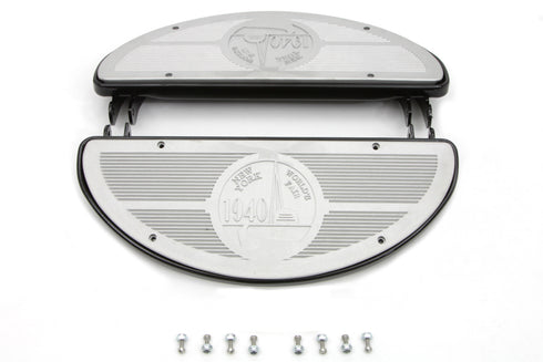 V-Twin Half Moon Footboard Set Black - 27-1542