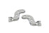 Wyatt Gatling Chrome Buddy Seat Footpeg Bracket Set - 27-1628