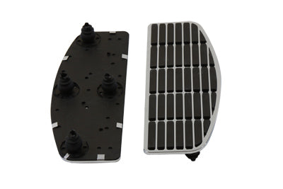 V-Twin Footboard Mat Set Chrome - 27-1705