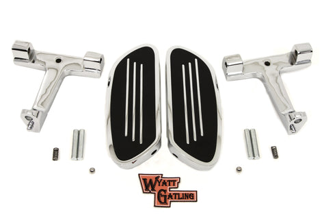 V-Twin Wyatt Gatling Chrome Passenger Footboard Kit - 27-1739