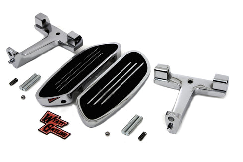 V-Twin Wyatt Gatling Chrome Passenger Footboard Kit - 27-1739