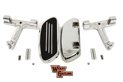 V-Twin Wyatt Gatling Chrome Passenger Footboard Kit - 27-1739