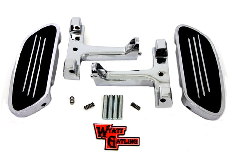 V-Twin Wyatt Gatling Chrome Passenger Footboard Kit - 27-1739