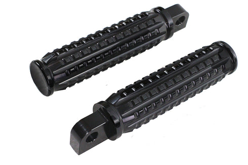 Wyatt Gatling Black Grained Style Footpeg Set - 27-1771