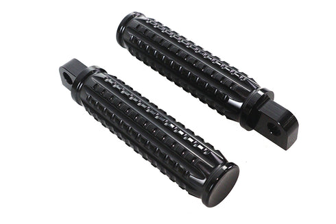 Wyatt Gatling Black Grained Style Footpeg Set - 27-1771
