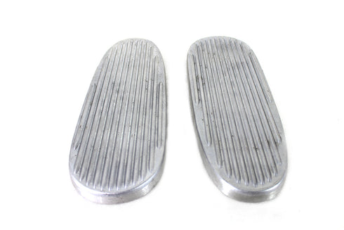 V-Twin Ribbed Polished Footboard Set - 27-1773