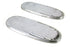 V-Twin Ribbed Polished Footboard Set - 27-1773