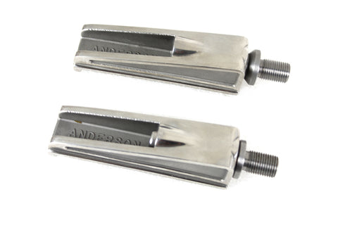 V-Twin Anderson Footpeg Set Stainless Steel - 27-1778