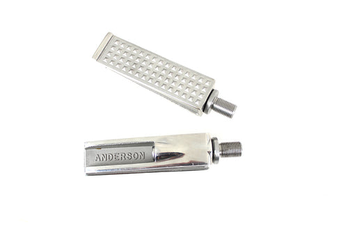 V-Twin Anderson Footpeg Set Stainless Steel - 27-1778