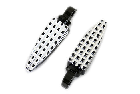 Wyatt Gatling Black Adjustable Footpeg Set with Silver Highlights - 27-1783