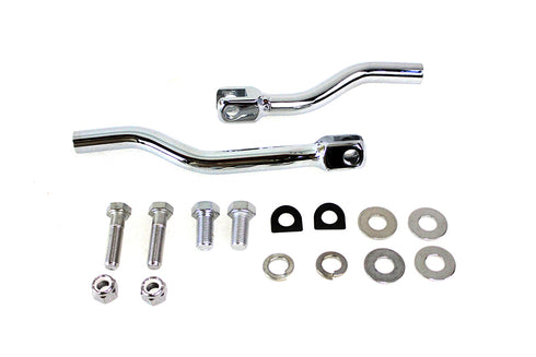 V-Twin Chrome Footpeg Support Bar Set - 27-1824