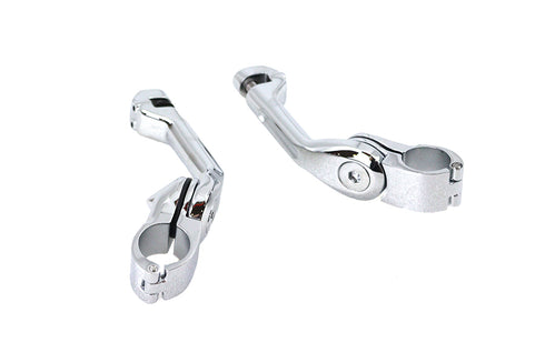 V-Twin Adjustable Long Footpeg Mount Kit Chrome - 27-1859
