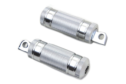 Wyatt Gatling Silver Knurled Four Grooved Footpeg Set - 27-2103