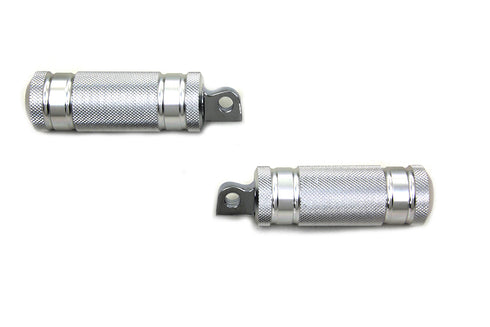 Wyatt Gatling Silver Knurled Four Grooved Footpeg Set - 27-2103
