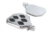 V-Twin Factory Sample Chrome Mini Footboard Set with Diamond Design - 27-2411