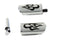 Wyatt Gatling Flame Style Adjustable Footpeg Set Chrome - 27-3547