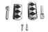 Wyatt Gatling Diamond Style Adjustable Footpeg Set Chrome - 27-3549