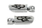 Wyatt Gatling Flame Style Adjustable Footpeg Set Chrome - 27-3550