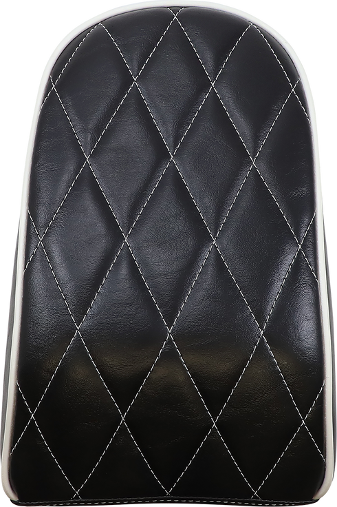 LE PERA Bare Bones Pillion Pad - Diamond - Black w/ White Stitch - FLFB/S '18-'23 LYO-007PDMWTP