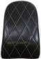 LE PERA Bare Bones Pillion Pad - Diamond - Black w/ White Stitch - FL/FX '18-'22 LYB-007PDMWTP