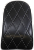 LE PERA Bare Bones Pillion Pad - Diamond - Black w/ White Stitch - FL/FX '18-'22 LYB-007PDMWTP