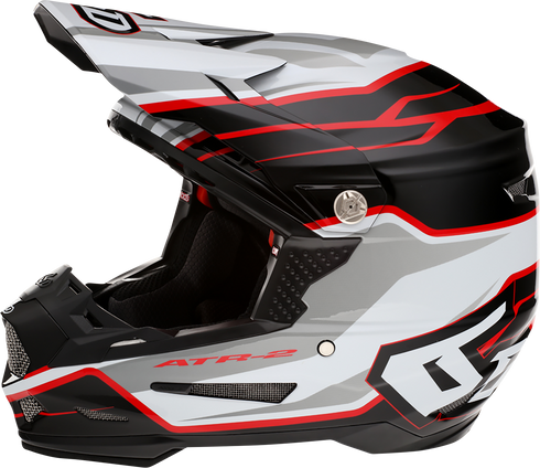6D HELMETS ATR-2 Offroad Helmet - Phase - White/Red - XS 12-2834