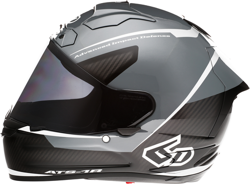 6D HELMETS ATS-1R Motorcycle Full Face Helmet - Alpha - Silver - Large 30-0587