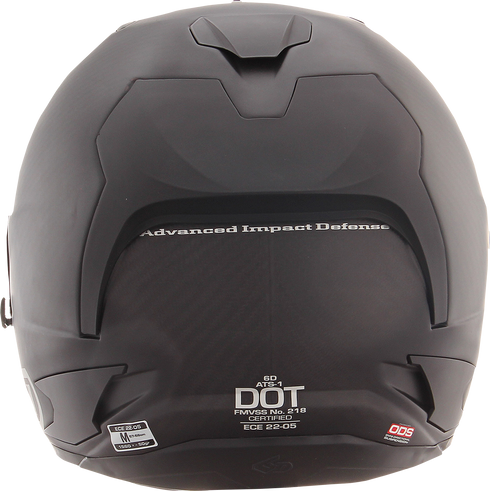 6D HELMETS ATS-1R Motorcycle Full Face Helmet - Matte Black - Medium 30-0986