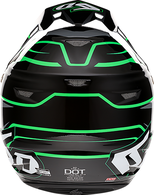 6D HELMETS ATR-2 Offroad Helmet - Phase - Black/Green - Large 12-2847