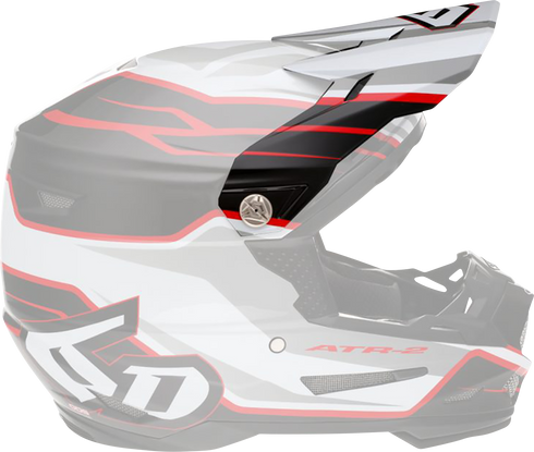 6D HELMETS ATR-2 Visor - Phase - White Red 72-6099