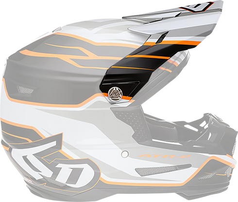 6D HELMETS ATR-2 Visor - Phase - White Orange 72-6100