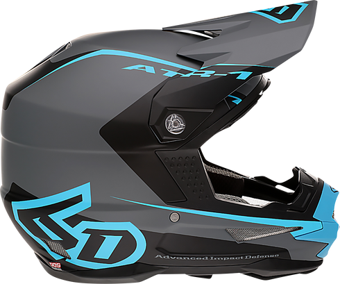 6D HELMETS ATR-1 Offroad Helmet - Stealth - Cyan - XS 10-4624