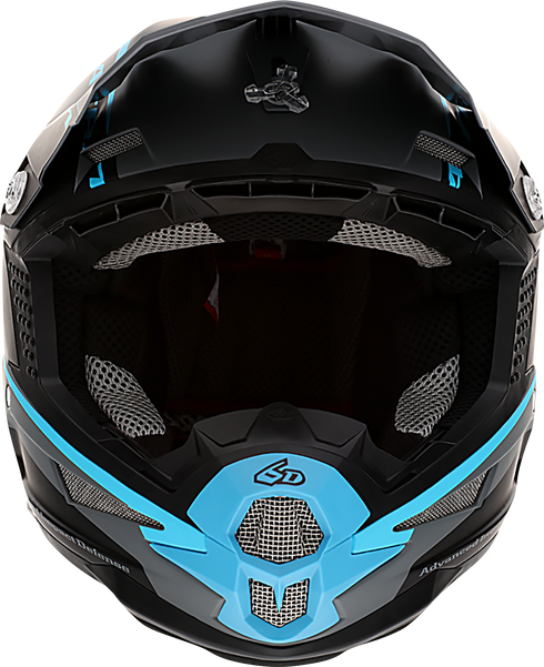 6D HELMETS ATR-1 Offroad Helmet - Stealth - Cyan - Small 10-4625