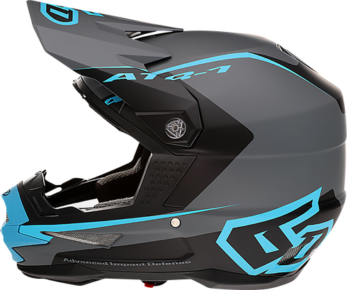 6D HELMETS ATR-1 Offroad Helmet - Stealth - Cyan - Small 10-4625