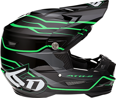 6D HELMETS ATR-2 Offroad Helmet - Phase - Black/Green - 2XL 12-2849