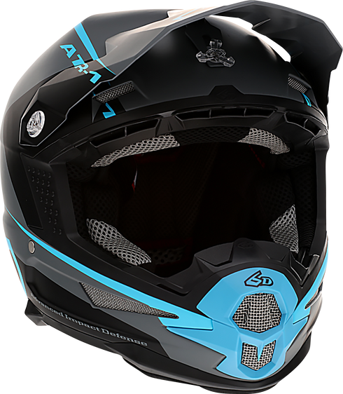 6D HELMETS ATR-1 Offroad Helmet - Stealth - Cyan - XS 10-4624