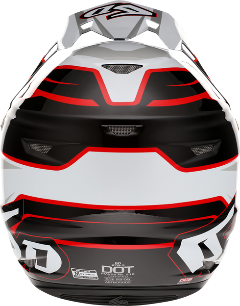 6D HELMETS ATR-2 Offroad Helmet - Phase - White/Red - 2XL 12-2839