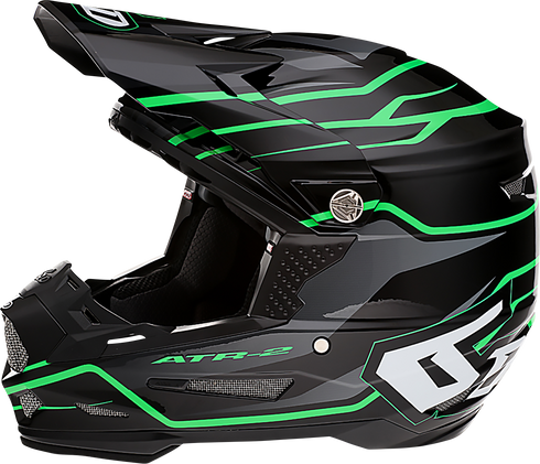 6D HELMETS ATR-2 Offroad Helmet - Phase - Black/Green - 2XL 12-2849