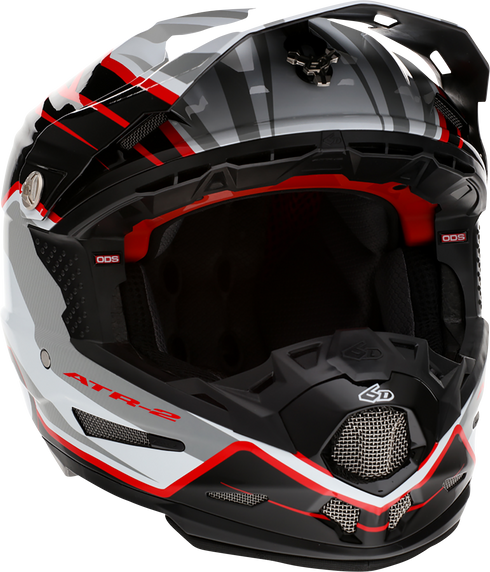 6D HELMETS ATR-2 Offroad Helmet - Phase - White/Red - 2XL 12-2839