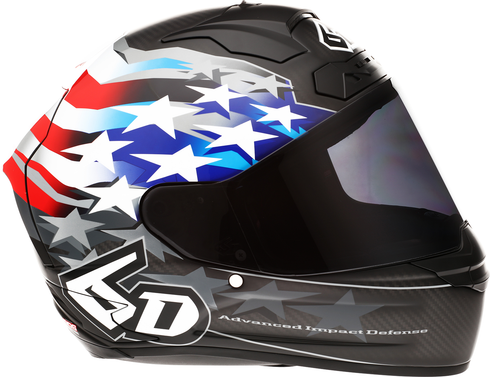 6D HELMETS ATS-1R Motorcycle Full Face Helmet - Patriot - Red/White/Blue - XL 30-0698